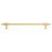 Hampstead Falmouth 12mm Knurled T-Bar Cabinet Pull Handle - 224mm Centres - Satin Brass