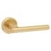 Serozzetta by Carlisle Brass Satin Brass Door Handles on Round Rose - Philadelphia Range 