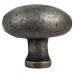 Olde Forge Solid Oval Cabinet Knob - 35 x 30mm - Lacquered Iron