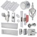 Front Door Furniture Kit - Polished Chrome