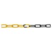 Welded Steel Chain - 6 x 42mm - 10m Length - Yellow/Black
