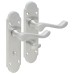 Exel Satin Chrome Victorian Summer Scroll Bathroom Door Handle - 168 x 40mm