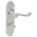 Exel Satin Chrome Victorian Summer Scroll Bathroom Door Handle - 168 x 40mm