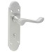 Exel Satin Chrome Victorian Summer Scroll Bathroom Door Handle - 168 x 40mm