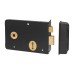 UNION 1439 Scotch Rim Lock - 155 x 106mm - Left Hand - Black