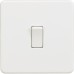 Knightsbridge 10AX 1 Gang Screwless Intermediate Flat Plate Light Switch - Matt White