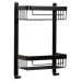 Croydex Wirework Shower Cosmetic Basket - Two Tier - 390 x 256 x 127mm - Matt Black