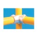 Corner Connector with Through Centre Tube - Key Clamp System - Galvanised