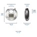 Squire Combination Disc Padlock - 70mm Body - 16 x 20.5mm Shackle - Stainless Steel
