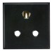 Knightsbridge 5A 1 Gang Unswitched Round Pin Socket - Black