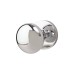 Exel Solid Brass Round Mortice Door Knob - 61mm Rose Diameter - Polished Chrome