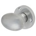 Exel Victorian Oval Mortice Door Knob Kit - 61mm Rose Diameter - Satin Chrome