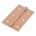 Hampstead Solid Drawn Butt Door Hinge - 75 x 50 x 2mm - Polished Copper - Pair