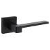 Serozzetta by Carlisle Brass Matt Black Door Handles on Square Rose - Equi Range 