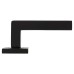 Serozzetta by Carlisle Brass Matt Black Door Handles on Square Rose - Equi Range 
