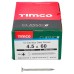 TIMCO Classic Pozi Countersunk Wood Screws - 4.5 x 60mm - A2 Stainless Steel - Pack of 200