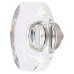 Exel Oblong Glass Cabinet Knob - 45mm Diameter - Satin Nickel