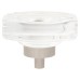 Exel Oblong Glass Cabinet Knob - 45mm Diameter - Satin Nickel