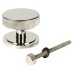 From The Anvil Brompton Round Knurled Centre Door Knob on Art Deco Rose - 90mm Rose - Pol Nickel