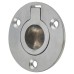 Exel Round Flush Ring Cabinet Pull Handle - 45mm Diameter - Satin Chrome