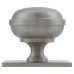 Alexander & Wilks Quantock Cabinet Knob on Square Backplate - 38mm Diameter - Satin Nickel