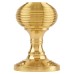 Exel Reeded Beehive Mortice Door Knob - 60mm Rose Diameter - Polished Brass
