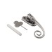 From The Anvil Monkey Tail Espagnolette Casement Window Handle - Left Hand - Pewter