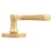 Exel Polished Brass Scroll Door Handles on Round Rose 