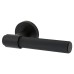Hampstead Matt Black Knurled Door Handles on Round Rose - Esme Range 