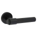 Hampstead Matt Black Knurled Door Handles on Round Rose - Esme Range 