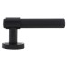 Hampstead Matt Black Knurled Door Handles on Round Rose - Esme Range 