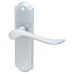 Hampstead Satin Chrome Scroll Latch Door Handle - Turin Range - 170 x 46mm