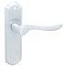 Hampstead Satin Chrome Scroll Latch Door Handle - Turin Range - 170 x 46mm