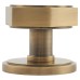 Hampstead Hexagonal Centre Door Knob - 80mm Rose Diameter - Antique Brass