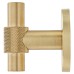 Hampstead Knurled Single Coat Hook - 55 x 52mm - Satin Brass