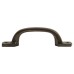 Olde Forge 22mm D-Bar Cabinet Pull Handle - 107mm Centres - Lacquered Iron