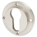 Burlington BUR61 by Frelan Escutcheon with Reeded Rose - 53mm Diameter - Euro - Satin Nickel