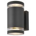Forum Zink Lens Outdoor Up & Down Wall Light - IP44 - Anthracite