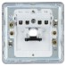 Knightsbridge 20A Screwless Flat Plate Flex Outlet Plate - Brushed Chrome