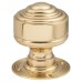 Hampstead Edwardian Stepped Mortice/Rim Door Knob - 60mm Rose Diameter - Polished Brass