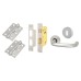 Exel 19mm Return to Door 3 Lever Sashlock Door Handle on Rose Kit - Aluminium