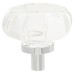Exel Clear Glass Octagon Cabinet Knob - 32mm Diameter - Polished Chrome