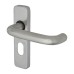 Exel Satin Aluminium 19mm Return to Door Oval Lock Door Handle - Puma Range - 155 x 40mm