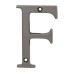 76mm Screw Fix Door Letter - F - Satin Bronze