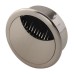 Exel Round Cable Tidy Grommet - 60mm Hole Size - Brushed Nickel