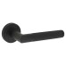 Serozzetta by Carlisle Brass Matt Black Lines Door Handles on Round Rose - Trend Range 