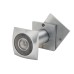 D&E 200° Square Door Viewer - Door Thickness 35-60mm - Satin Chrome Plated