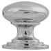 Exel Victorian Turned Round Cabinet Knob - 32mm Diameter - Polished Chrome