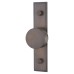 Frelan Hoxton Sturt Cabinet Knob on Rushton Backplate - 40mm Diameter - Dark Bronze