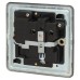 Knightsbridge 13A 1 Gang Screwless Flat Plate DP Switched Socket - Matt Black with Black Insert